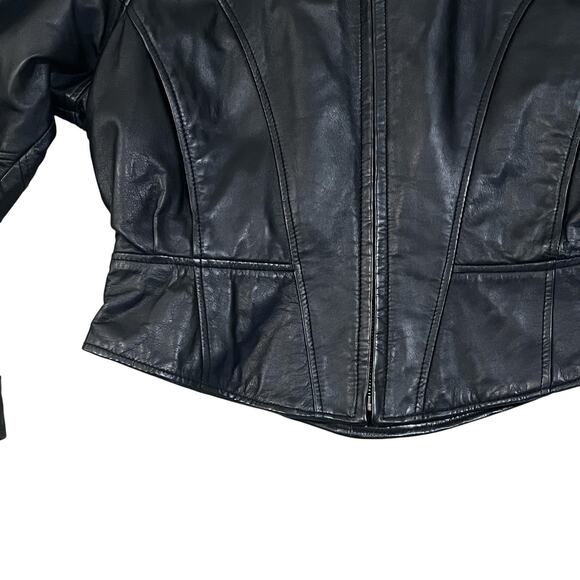 Vintage Wilsons Leather Jacket Womens Medium Thinsulate Insulated 90s - Picture 4 of 12